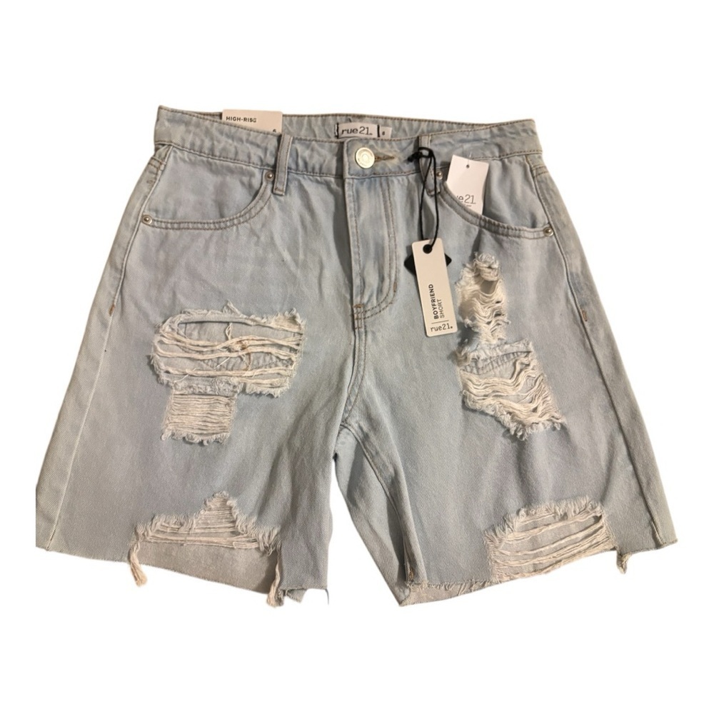 Rue21 Light Blue Denim Shorts Size 6 - Picture 3 of 8